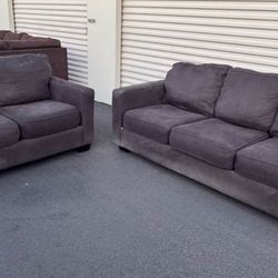 Gray Ashley’s Furniture Couch And Loveseat (WILL DELIVER)