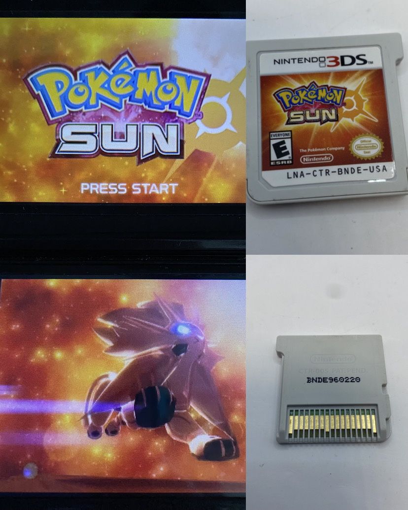 Nintendo 3ds Pokemon Sun Cartridge Only Tested & Authentic! Solgaleo