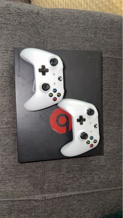 Xbox with two controllers
