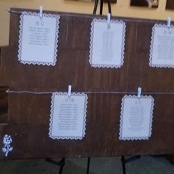 Rustic seating chart Or For Pictures