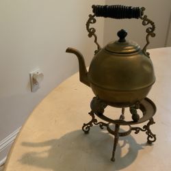 Antique Teapot Burner and Stand