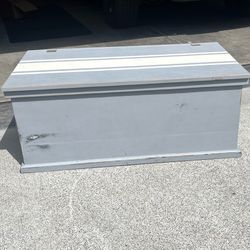 Large Painted Solid Wood Chest