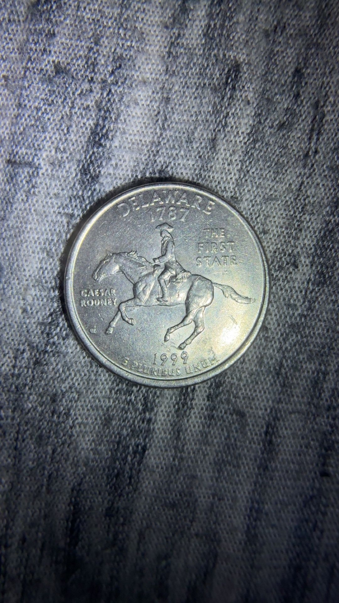 Unique - 1999 Delaware State Quarter with a Spitting Caesar Rodney