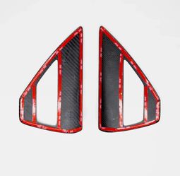 BRAND NEW 2020-2024 TESLA MODEL Y / 2017-2024 MODEL 3 REAL CARBON FIBER MOLDED CHARGING PORT COVER TRIM