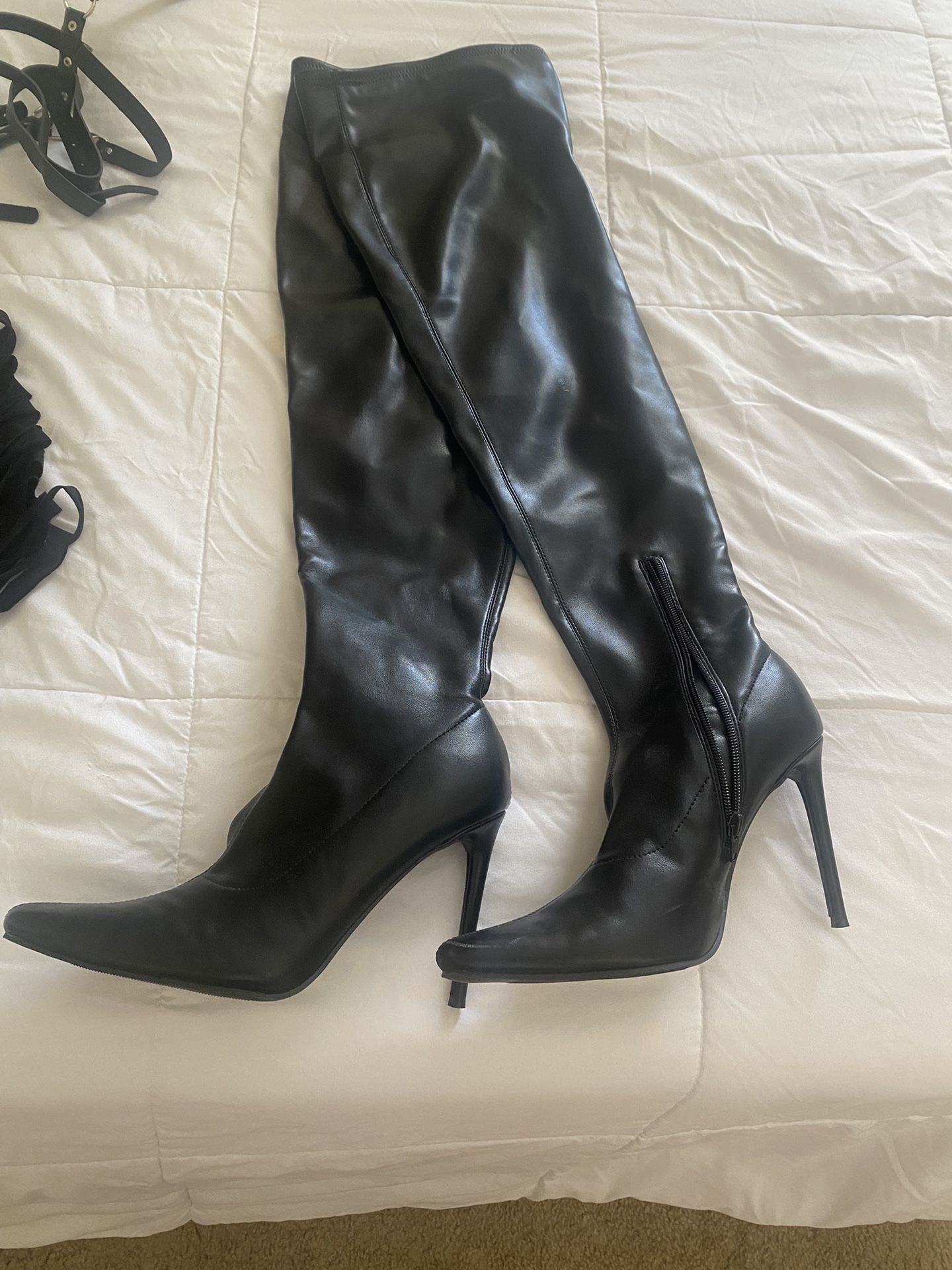 Thigh High Leather Boots