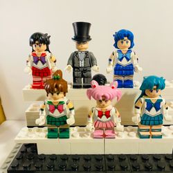 Pretty Soldier Sailor Moon Minifigures Anime | New Custom LEGO Compatible Toys
