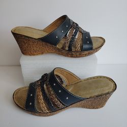 Women's Spring Step Patrizia Pitaya Wedge Sandals Lightweight ~ Size 8.5 / 39