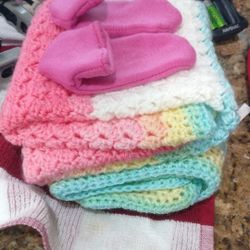 Handmade Fleece Socks And Baby Blankets
