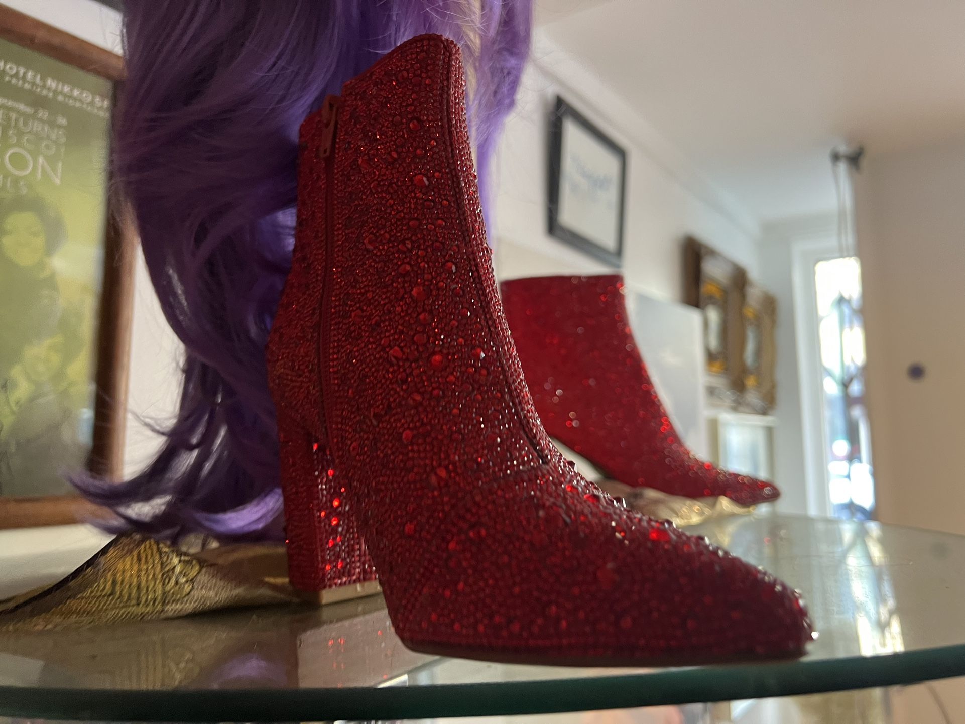 Betsey Johnson Womens Cady Red Ankle Boots Shoes 5.5 Medium