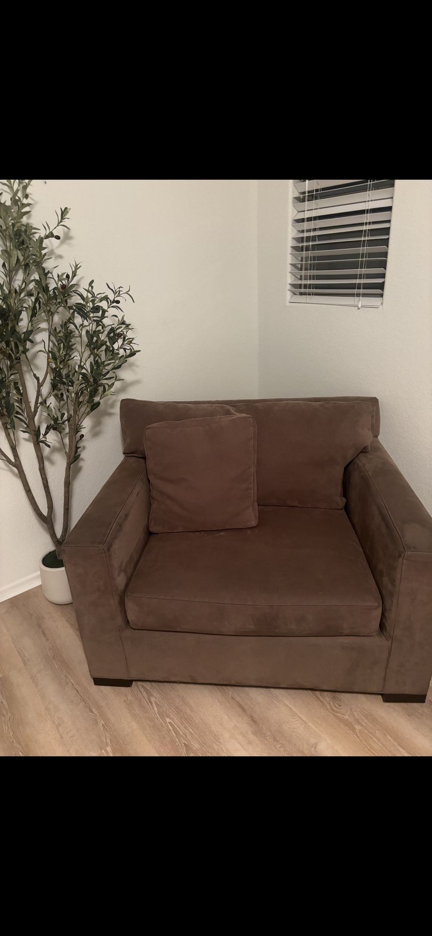 Crate & Barrel Brown Chair