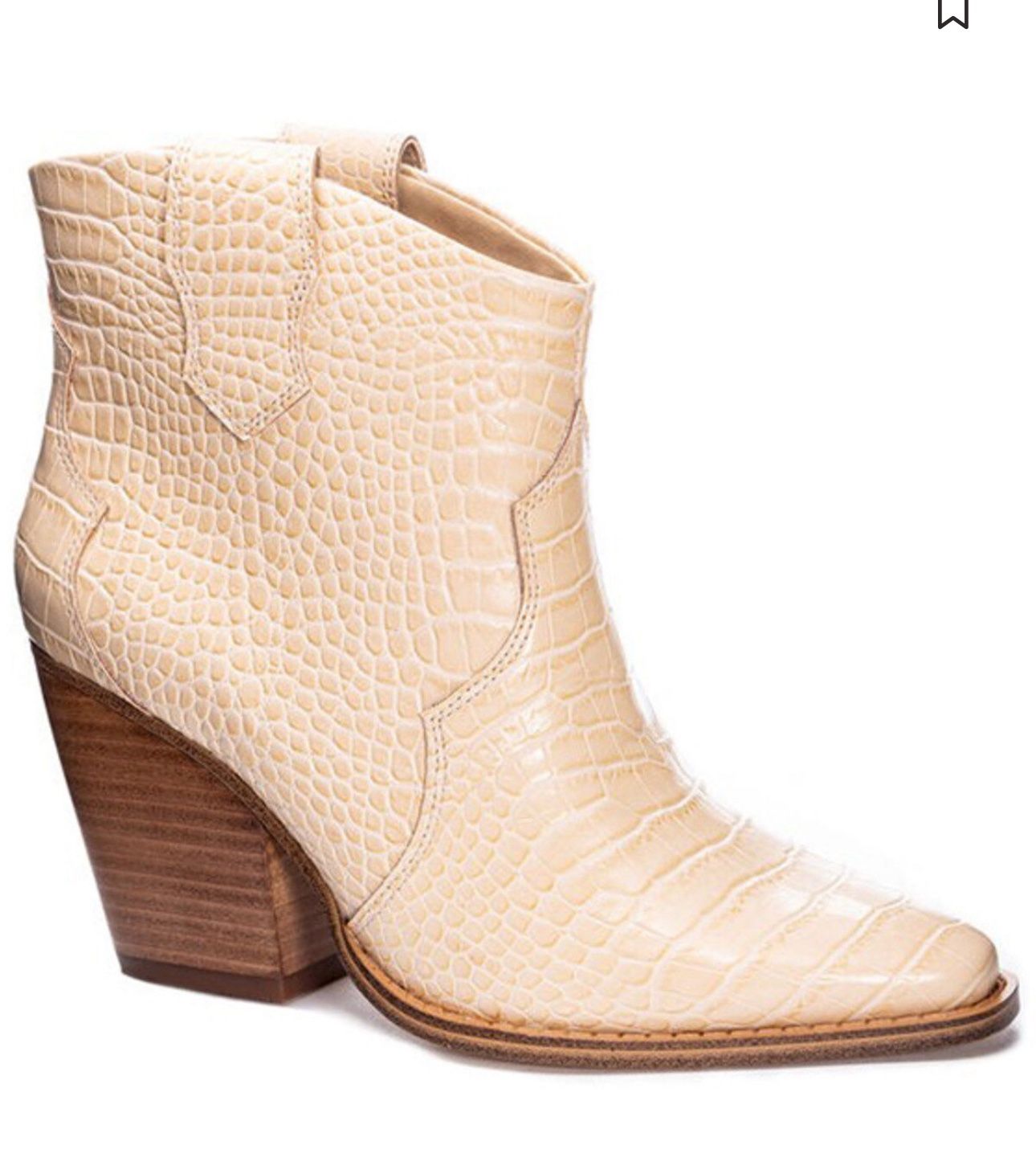 Chinese Laundry Bonnie Croc Print Bootie Size 7