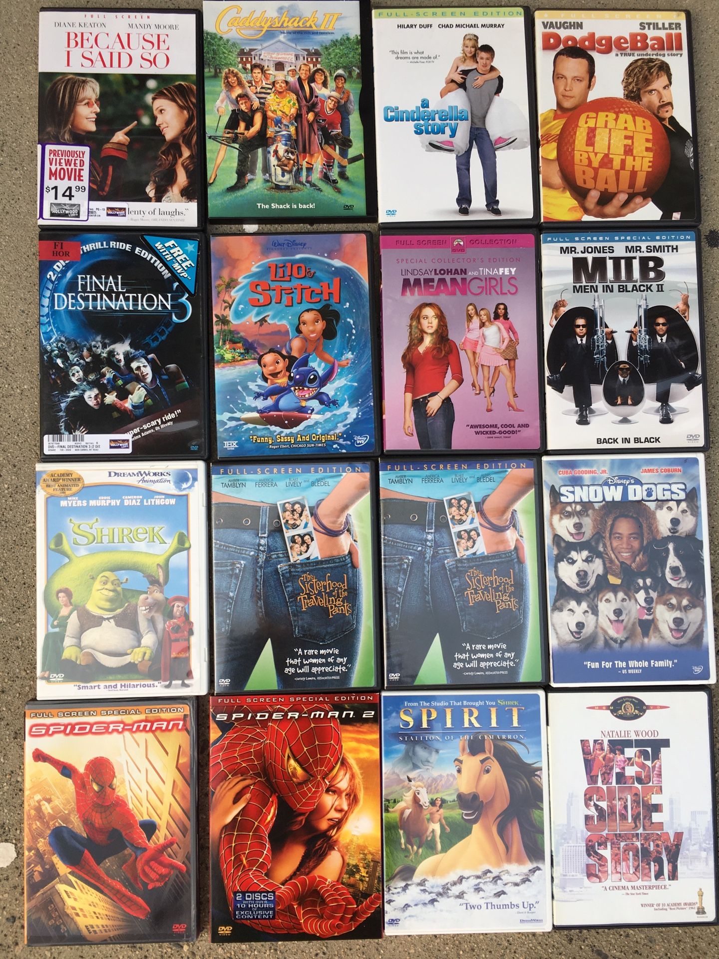 16 Assorted DVDs