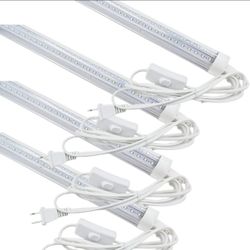CMLAMPLED T8 V-Shape Integrated Led Tube Light, 20W 2FT 2600lm 6500K Super Bright White LED Utility Shop Light, Ceiling and Under Cabinet Light, Corde