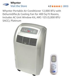 Whynter Portable Air Conditioner 12,000 BTU with Dehumidifier,& Cooling Fan for 400 Sq Ft Rooms,