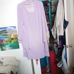 Purple Dress With Sweater Size Large
