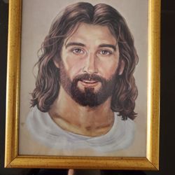 Jesus Picture In Gold Frame