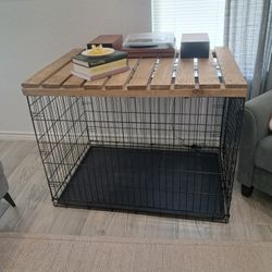 Large Dog Kennel With Handmade Topper