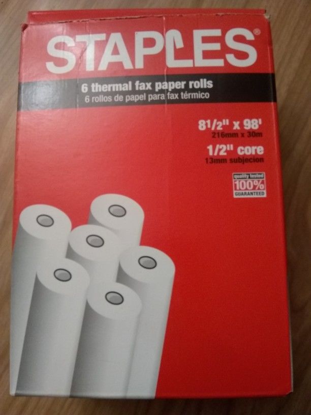 4 Rolls Of Thermal Fax Paper