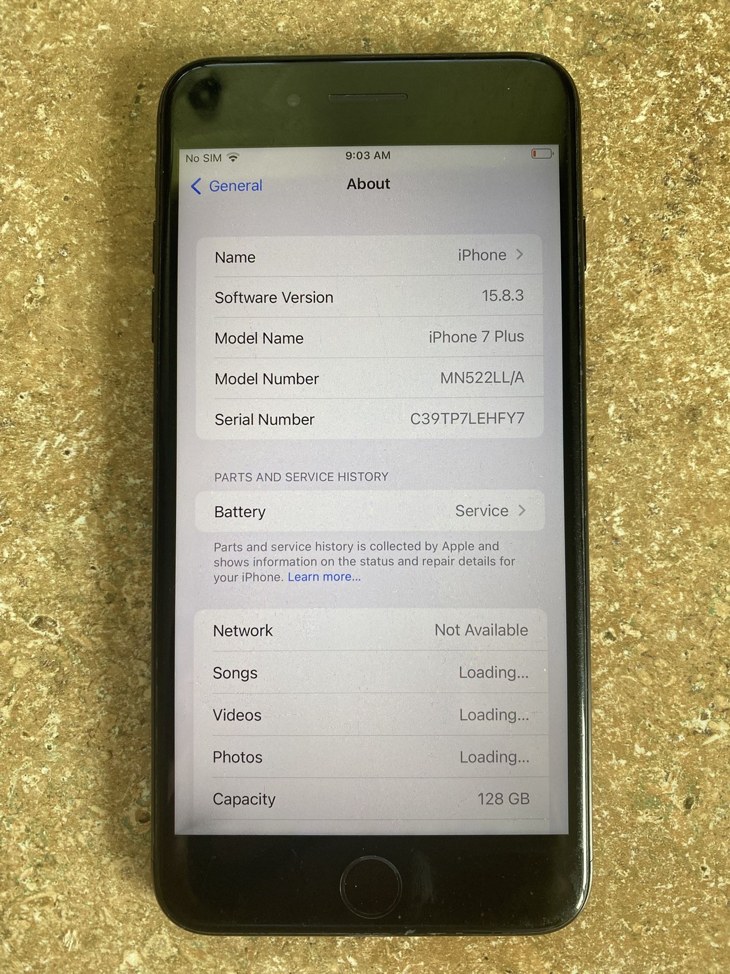 Iphone 7 Plus 128gb w/Case (used)