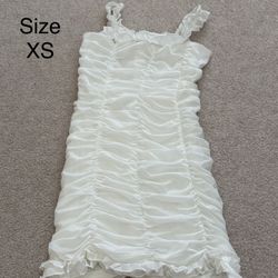 Women Summer White Top/ Mini Dress Size XS Teenager
