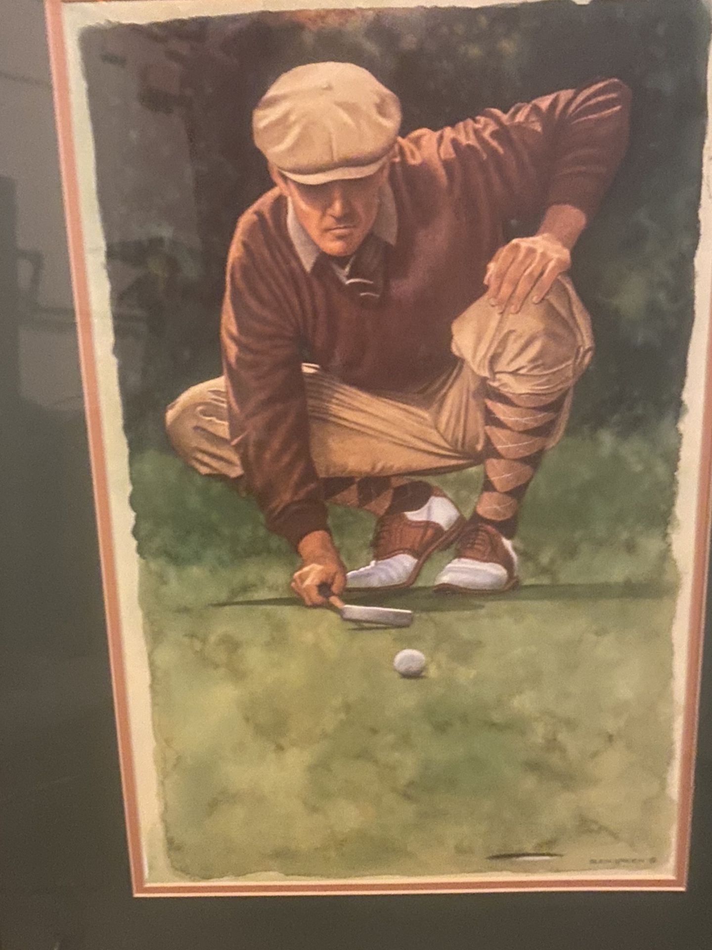 Large Framed Golf Phot