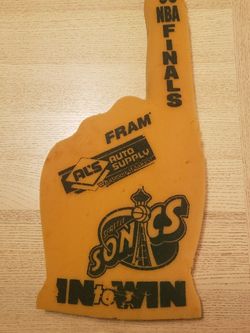 Vintage Seattle Sonics Foam Hand 96 NBA Finals