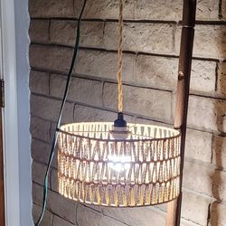 RATTAN Pendant Light Plug in