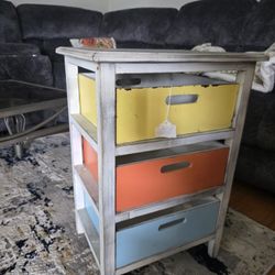 Side Table With Drawers 