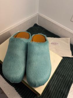 Marni Slippers long hair calfskin