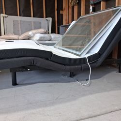Queen Size Adjustable Bed Frame With Mattress