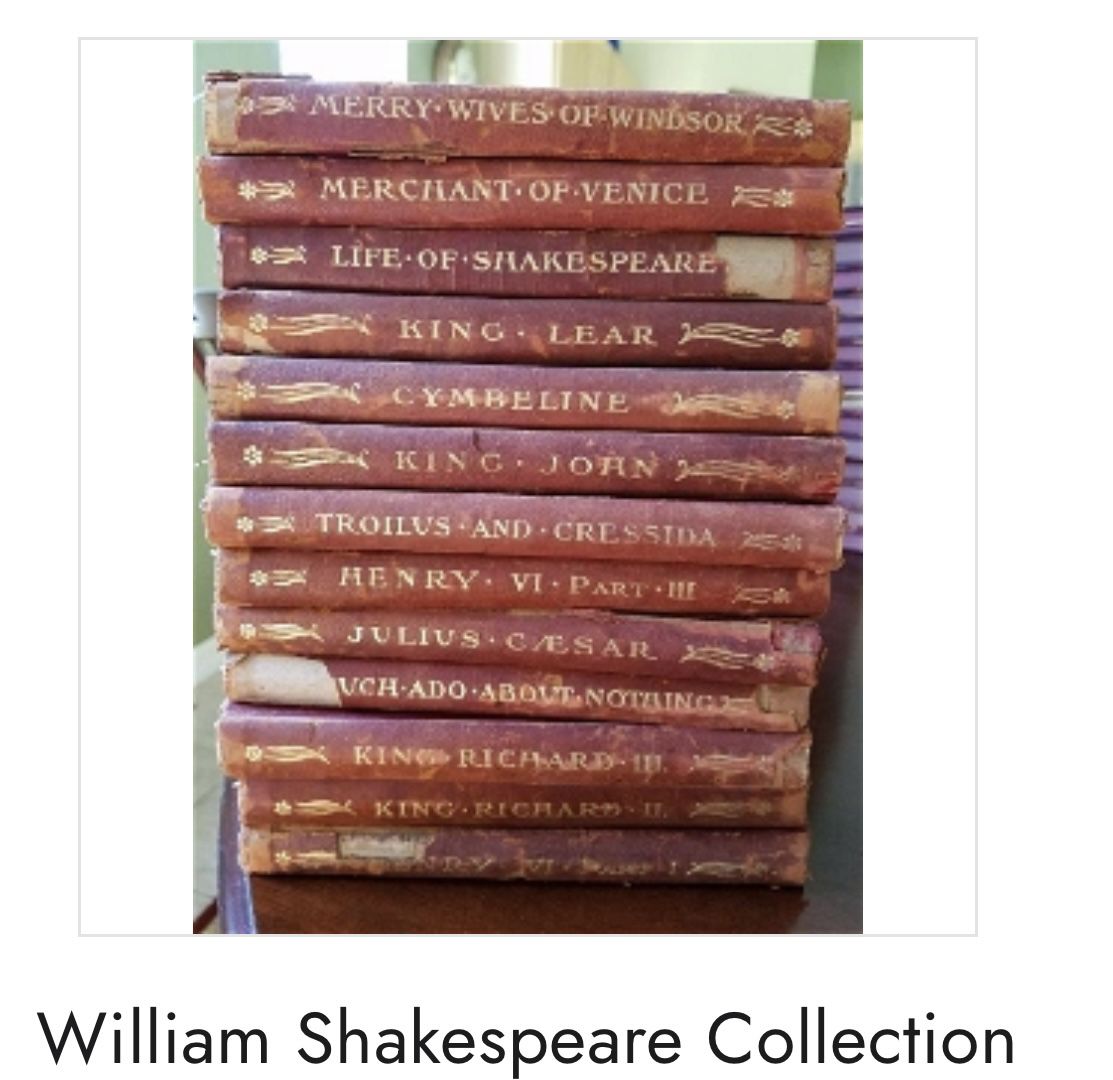 William Shakespeare Collection 1901 University Press 36/40