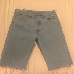 501 Jorts Blue Size (W 34 L). Levies 