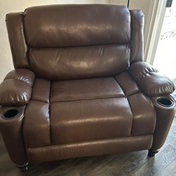 Faux Leather Recliner 
