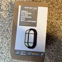 NEW Outdoor LED Wall Lantern Light Fixture – Color Changing, Black