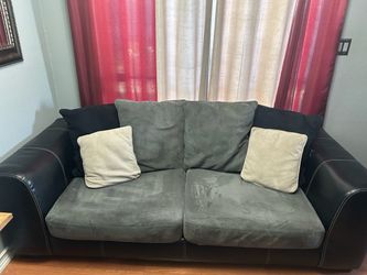 Grey black couch