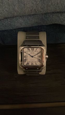 Seiko Automatic Square Case Stainless Steel Watch