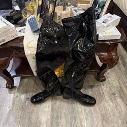 black thigh high Gogo boots