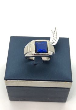 Genuine Blue Spinel Men Ring Size 13