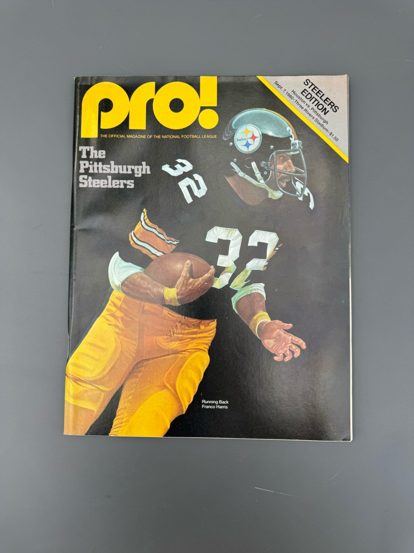 🏈 1980 Pittsburgh Steelers Vs Houston Oilers Program Three Rivers FRANCO HARRIS