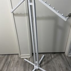 Adjustable Metal Two Way White Rack . Clothes Or Any Garment .