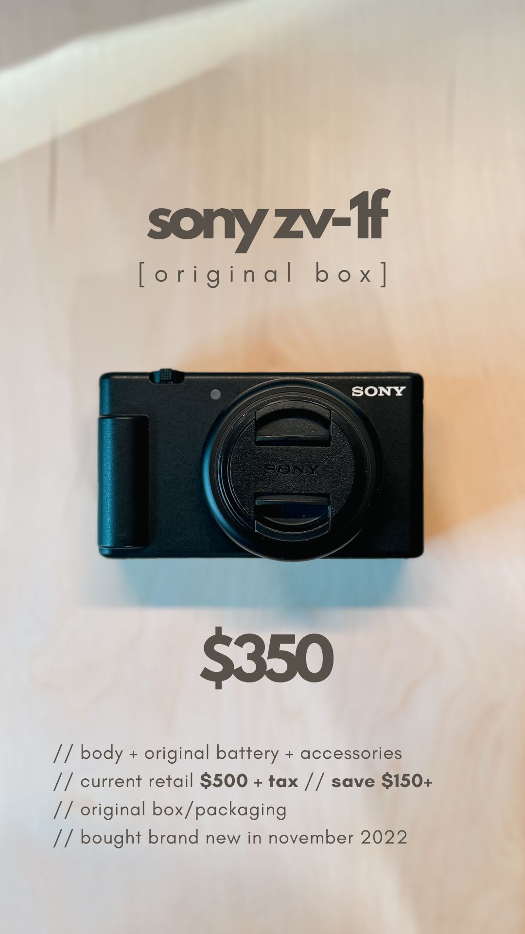 Sony zv-1f vlogging Camera 