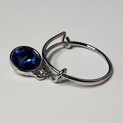 Dark blue quartz dangle silver ring birthstone for May month I have a size 6 1/2 , 7, 8 available. I can combine shipping with other items let me know