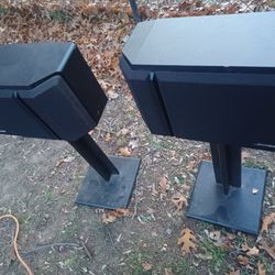 BOSE 201 IV SPEAKERS WITH STANDS AND DAYTON SUB-100 POWERED SUBWOOFER $500 FINAL PRICE READ DESCRIPTION AND SEE 👀 ALL PICTURES 
