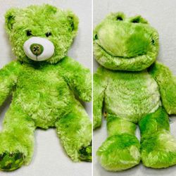Retired Saint Patrick’s Day Frog and Teddy Bear Plush Toys