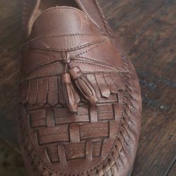 GEORGIO BRUTINNI MENS LEATHER TASSEL LOAFERS