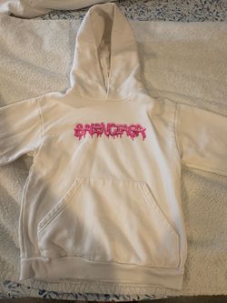 Balenciaga Slime Logo Hoodie white pink. Size 10 kids