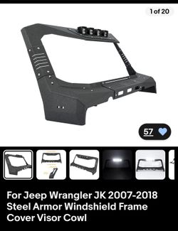 Jeep Wrangler Jk Jku Steel Armor Windshield Protector 350 Obo