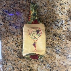 Fabric Wine Glass Embroidered Wine Bottle  Tote