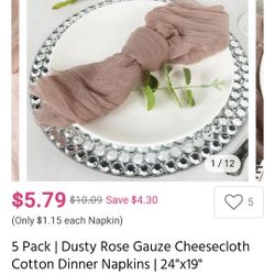 Cheesecloth Cotton Dinner Napkins"

