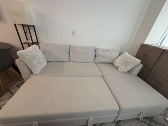 Shasta Square Arm Trundle Chaise Sleeper Sectional